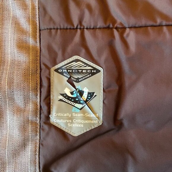 Columbia Brown Omni-Tech Waterproof Hooded Ski Jacket Women's Size S - Picture 8 of 13